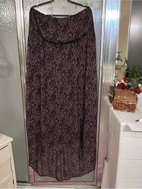 Old Navy Burgundy Paisley Maxi Skirt